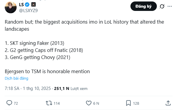 Cộng đồng chỉ ra 3 bản hợp đồng thành công nhất lịch sử LMHT chuyên nghiệp