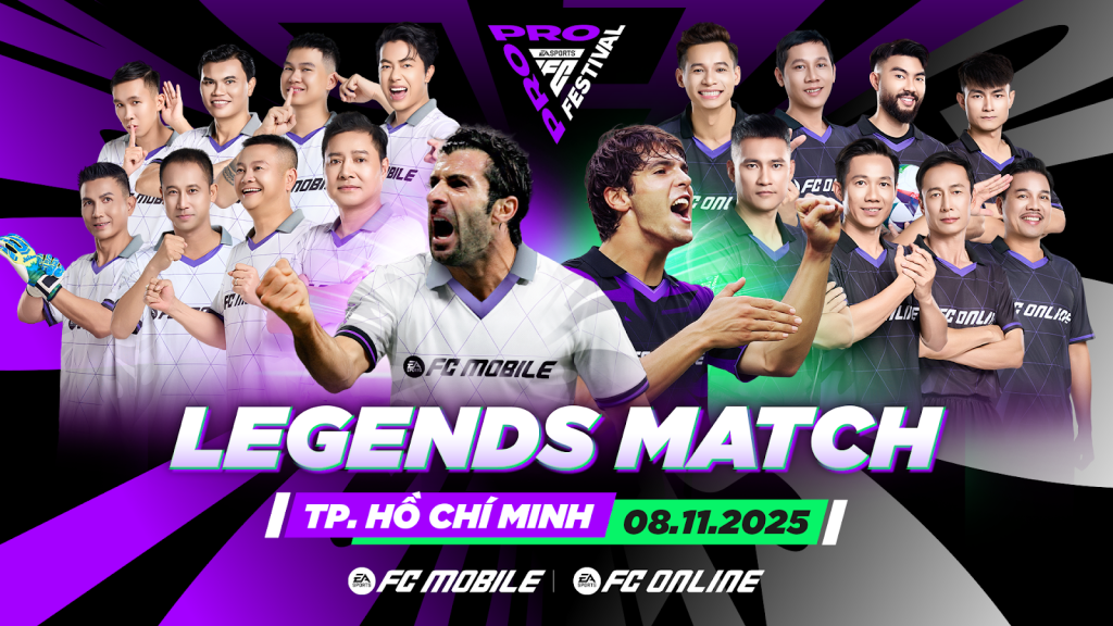 Dàn sao danh tiếng Việt Nam sẽ đồng hành cùng huyền thoại bóng đá trong trận giao hữu của FC Online