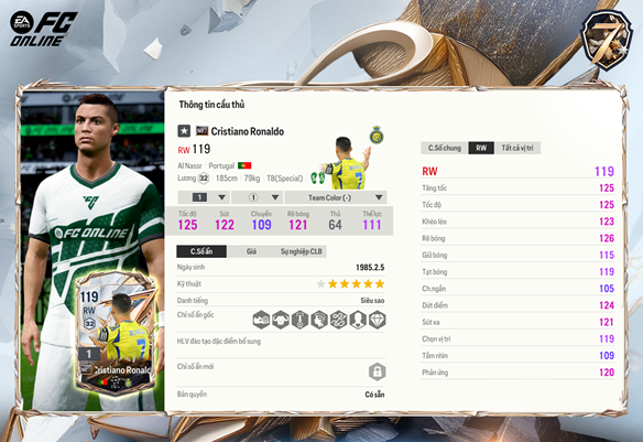 FC ONLINE chơi lớn: Tri ân sinh nhật 7 tuổi, tung ra mùa thẻ quốc dân dành riêng cho C.RONALDO và các huyền thoại áo mặc số 7!