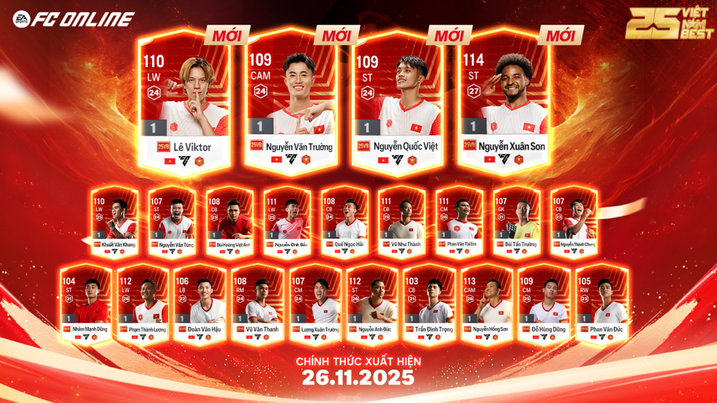 FC Online tung loạt cập nhật “khủng”, dàn sao 25 Vietnam Best “chiếm spotlight”