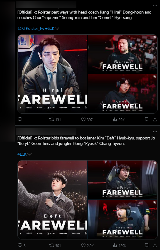 Tin chuyển nhượng 19/11: Một đội LCK “gần như” giải thể, fan ngụ ý một siêu sao Gen.G sẽ ra đi