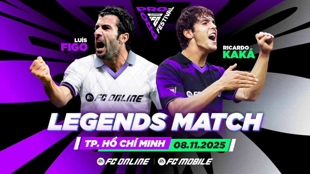 FC ONLINE bắt tay FC MOBILE mang FC PRO FESTIVAL 2025 về Việt Nam cùng cặp sao huyền thoại Kaká – Figo