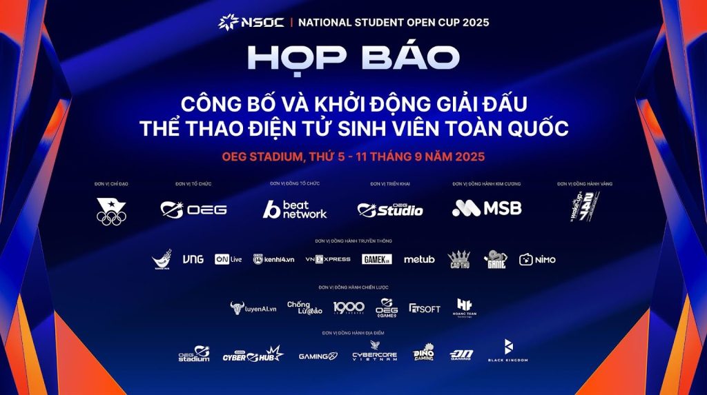 Giải Esports sinh viên NSOC 2025 trở lại, tổng giải thưởng lên đến 2 tỷ
